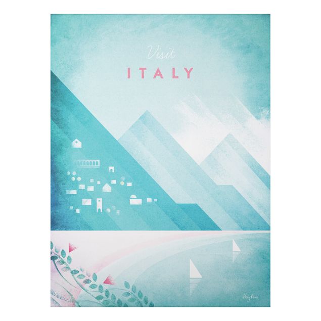 Print on aluminium - Travel Poster - Italy