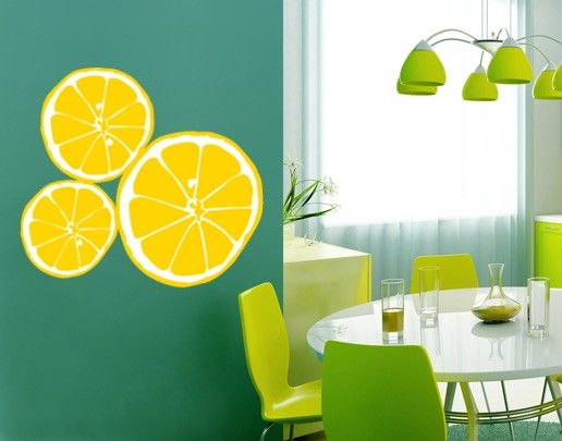 Fruits and vegetables wall stickers No.UL610 Lemons