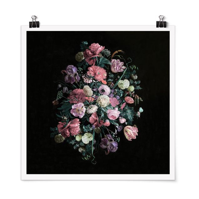 Poster - Jan Davidsz De Heem - Dark Flower Bouquet