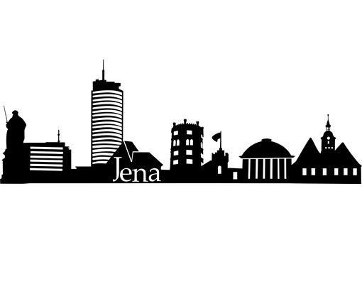 Wall stickers city ​​names No.ML4 Jena Skyline II