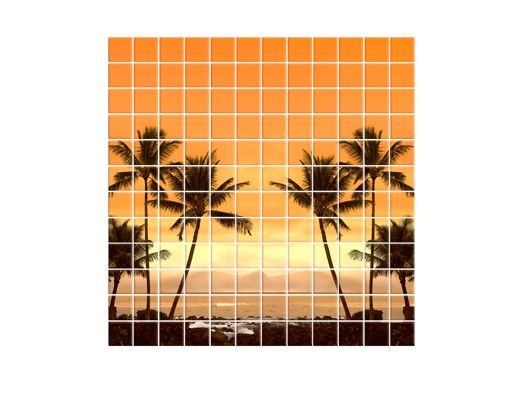 Tile sticker - Caribbean Sunset II