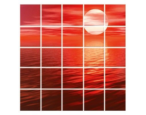 Tile sticker - Red Sunset