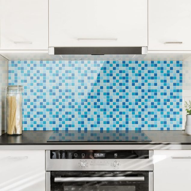 Glass splashback tiles Mosaic Tiles Ocean Sound