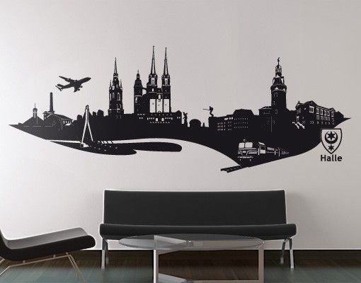 Coffee cup wall stickers No.AC5 Skyline Halle