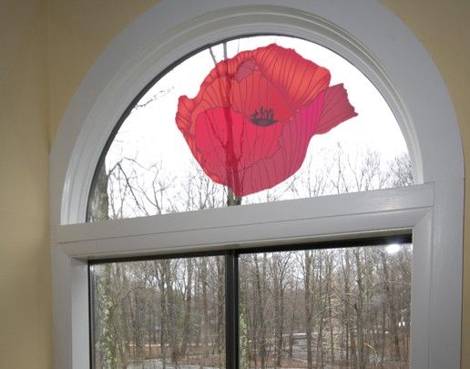 Window sticker - Red Poppy