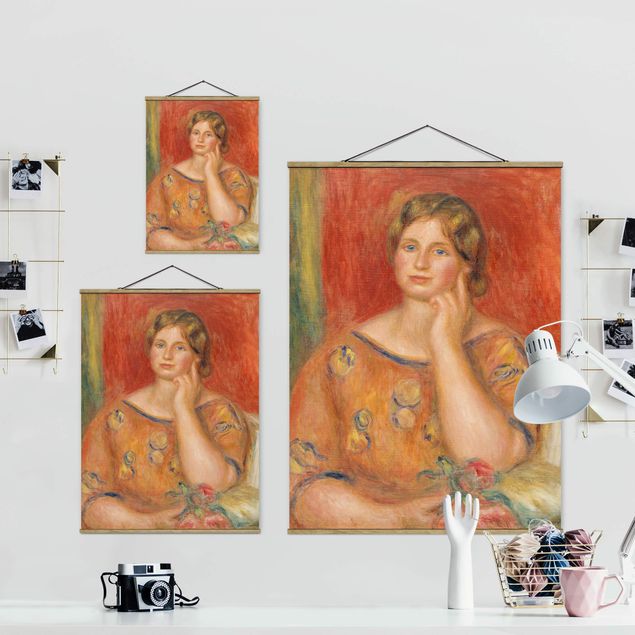 Fabric print with poster hangers - Auguste Renoir - Mrs. Osthaus