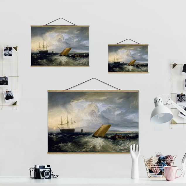 Fabric print with poster hangers - William Turner - Sheerness