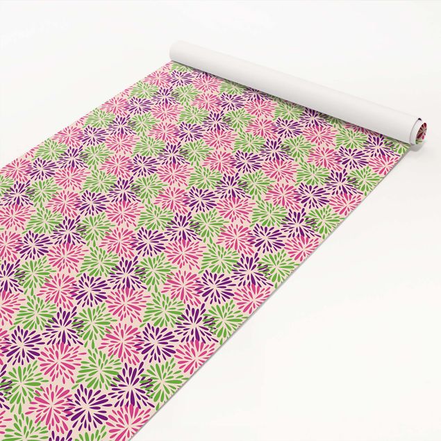 Adhesive film - Modern Floral Pattern With Abstract Flowers