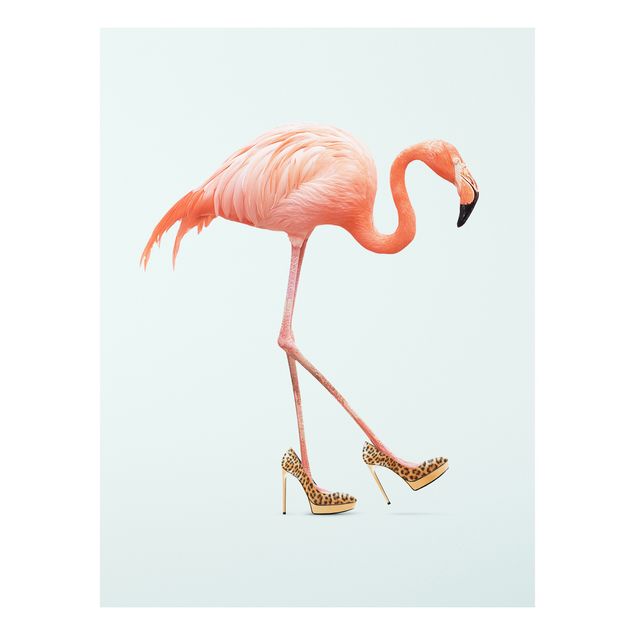 Print on forex - Flamingo With High Heels