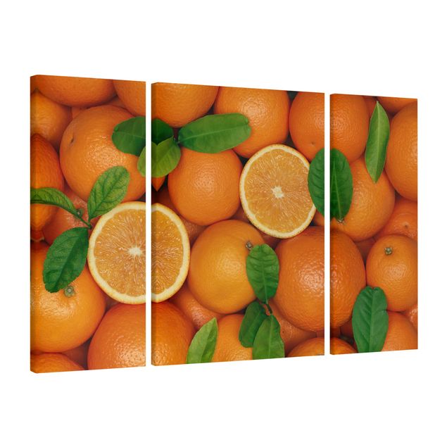 Print on canvas 3 parts - Juicy oranges