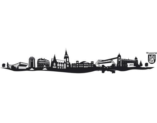 Wall stickers city ​​names No.AC10 Wuppertal Skyline