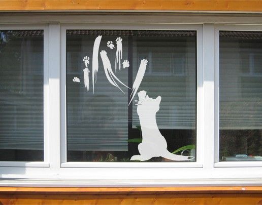 Window sticker - No.UL633 Cat Art