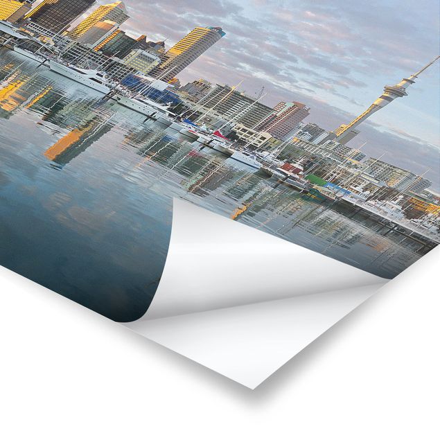 Poster - Auckland Skyline Sunset