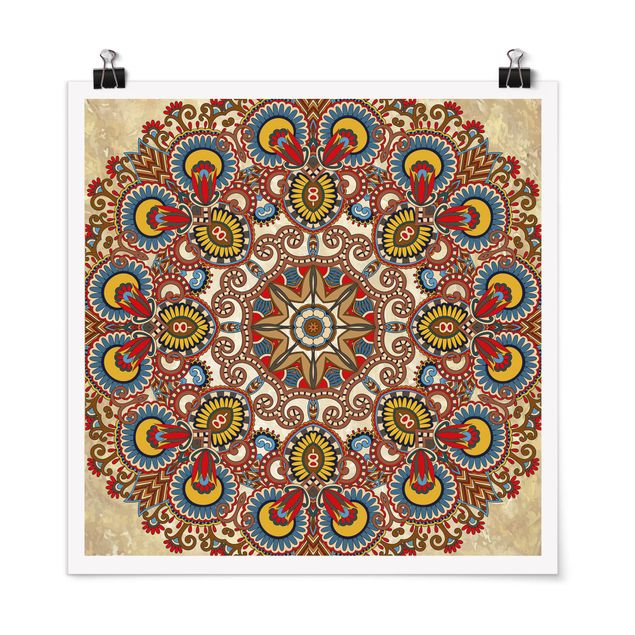 Poster - Coloured Mandala
