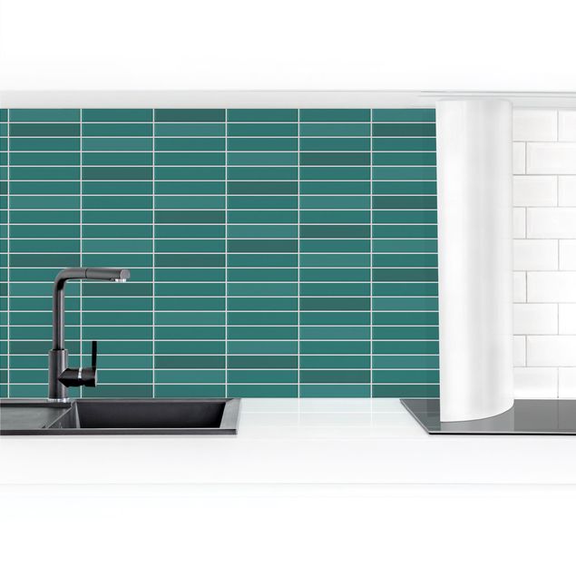 Kitchen wall cladding - Metro Tiles - Turquoise