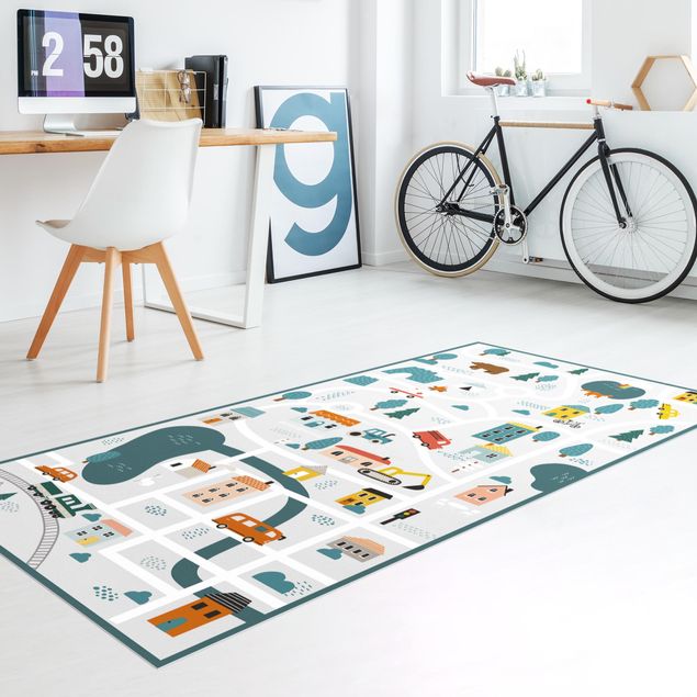 hallway runner Playoom Mat Smalltown - From the City Into Nature