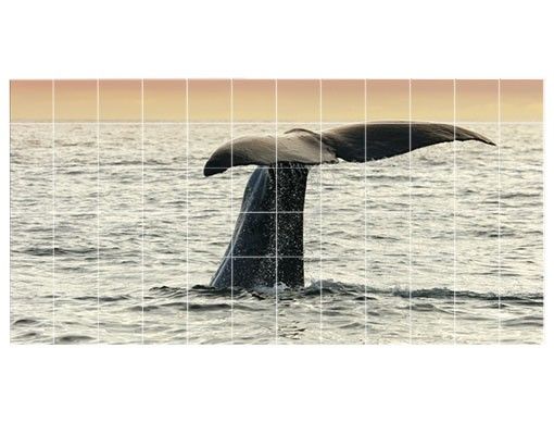 Tile sticker - Diving Whale