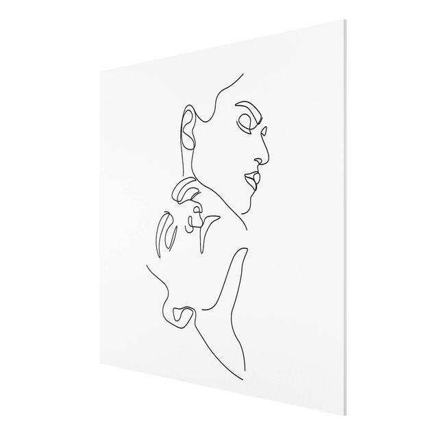 Print on forex - Line Art Women Faces White