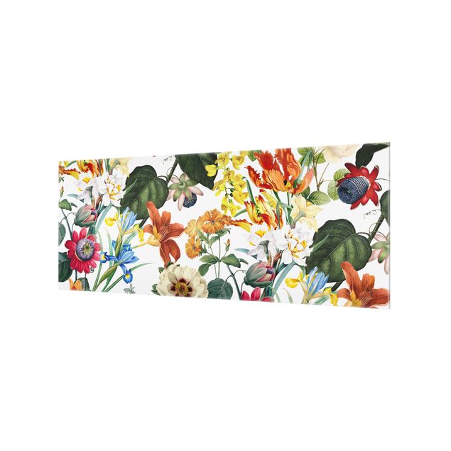 Splashback - Colourful Magnificent Flowers - Panorama 1:1