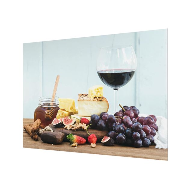 Glass Splashback - Cheese And Wine - Landscape 3:4