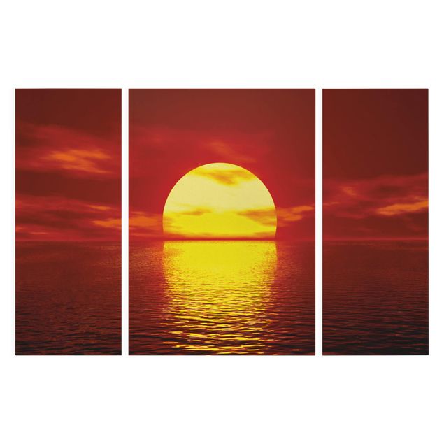Print on canvas 3 parts - Fantastic Sunset