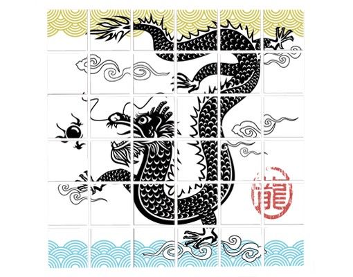 Tile sticker - Asian Dragon