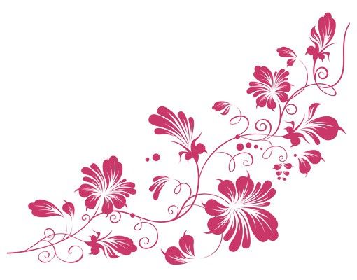 Wall stickers plants No.79 Tender Flower