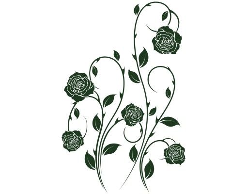 Leaf wall stickers No.IS74 Rose Tendril
