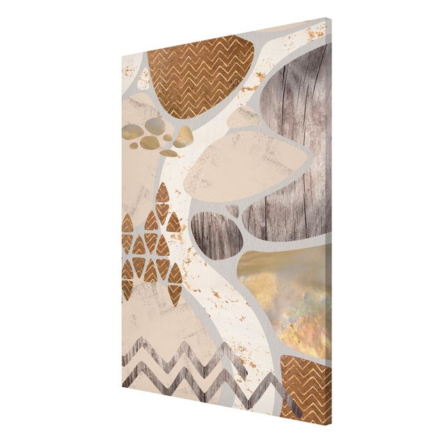 Magnetic memo board - Abstract Quarry Pastel Pattern