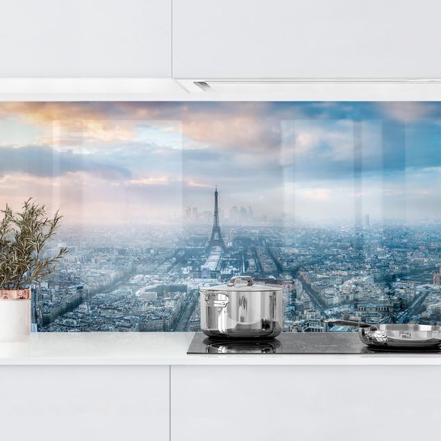 Kitchen splashback architecture and skylines Winter In Paris