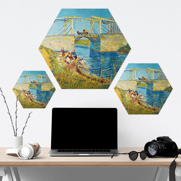 Forex hexagon - Vincent van Gogh - The Drawbridge at Arles with a Group of Washerwomen