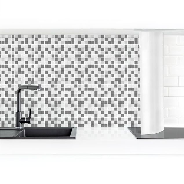 Kitchen splashbacks Mosaic Tiles Gray