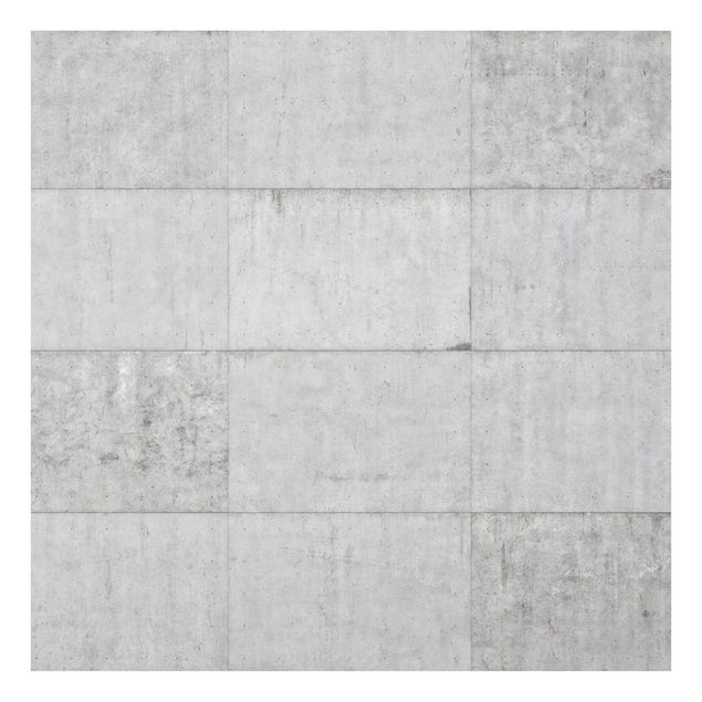 Glass Splashback - Concrete Tile Look Grey - Square 1:1