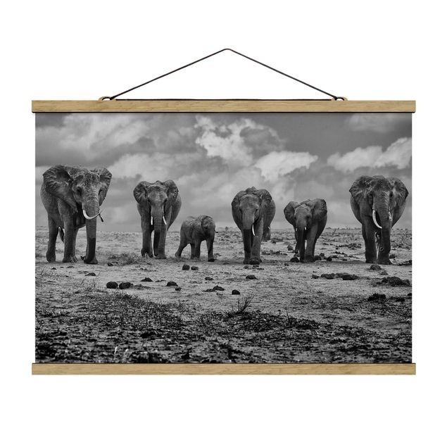 Fabric print with poster hangers - Large Familiy