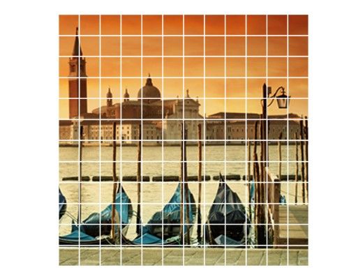 Tile sticker - Gondolas In Venice
