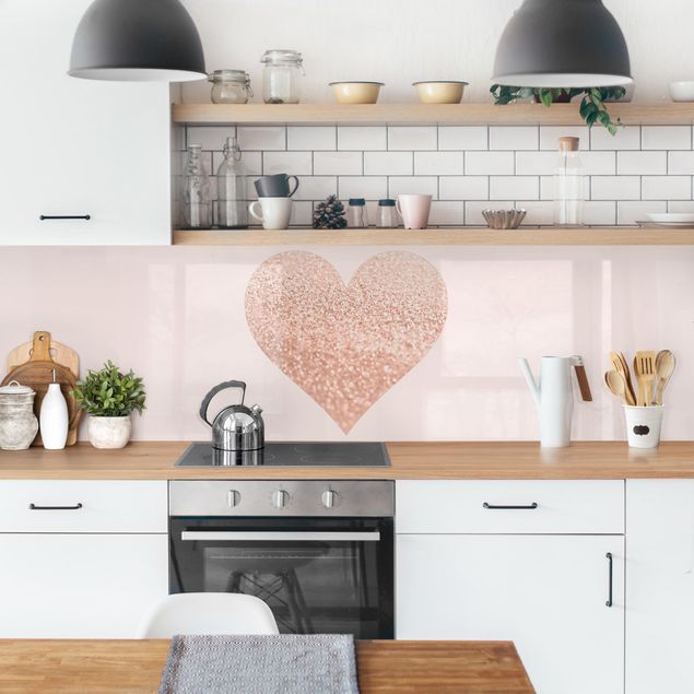 Kitchen wall cladding - Shimmering Heart