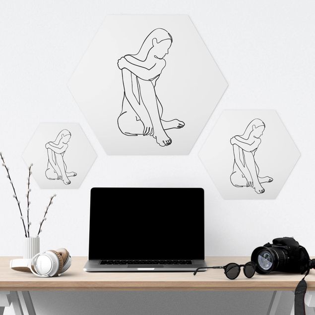 Forex hexagon - Line Art Woman Nude Black And White