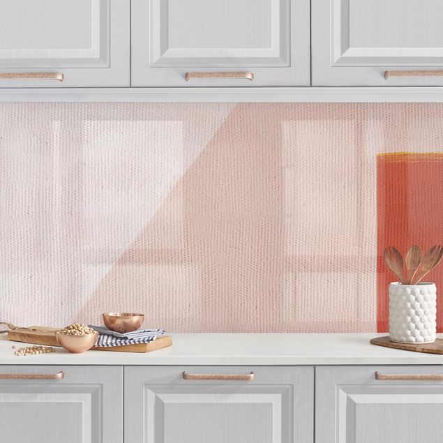 Kitchen splashback abstract Pink Geometry