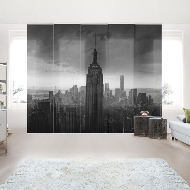 Sliding panel curtains set - New York Rockefeller View