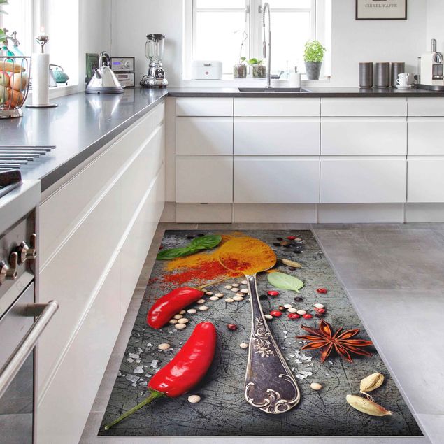 kitchen runner rugs Spoon With Spices