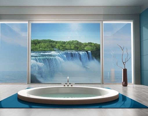 Window decoration - Waterfall Scenery