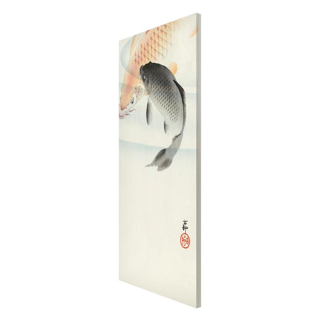 Magnetic memo board - Vintage Illustration Asian Fish L