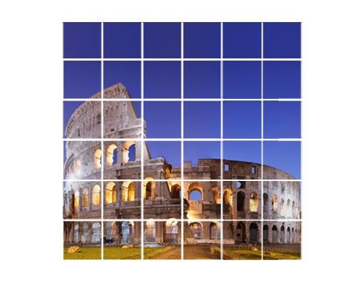 Tile sticker - Illuminated Colosseum