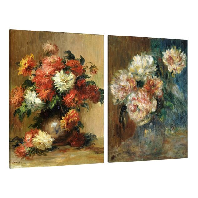 Print on canvas 2 parts - Auguste Renoir - Vases