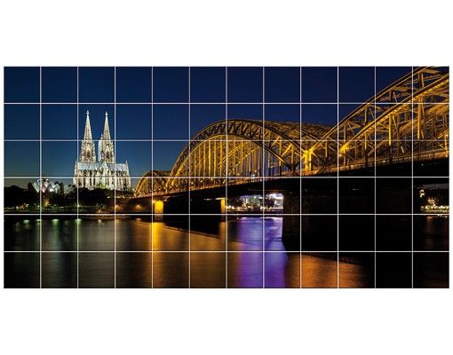 Tile sticker - Cologne At Night