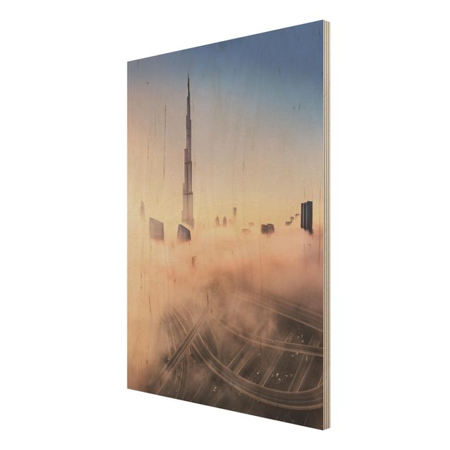 Wood print - Heavenly Dubai Skyline