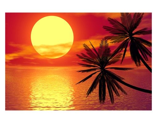 Window decoration - Caribbean sunset
