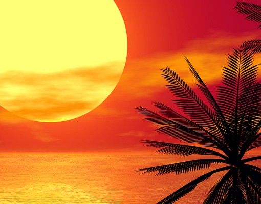 Window decoration - Caribbean sunset