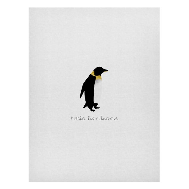 Magnetic memo board - Penguin Quote Hello Handsome