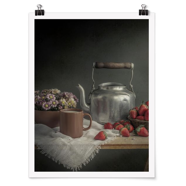 Poster kitchen - Still Life with Strawberries